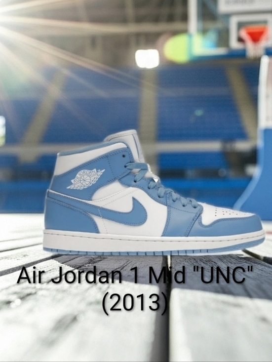 Jordan Other - Air Jordan 1 Mid Rare "UNC" (2013) Mens 8.5 Womens 10 EUC